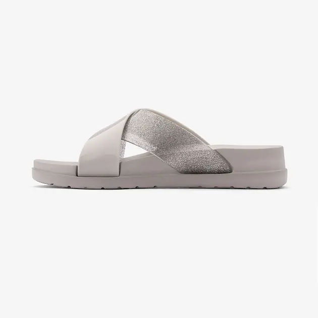 Шльопанці жіночі COQUI 1342 Stone/Silver glitter