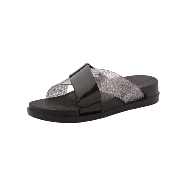 Шльопанці жіночі COQUI 1342 Black/Silver glitter