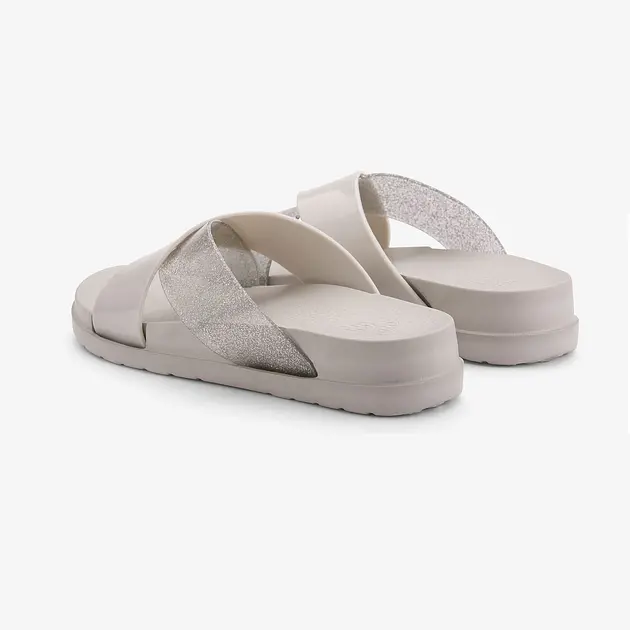 Шльопанці жіночі COQUI 1342 Stone/Silver glitter